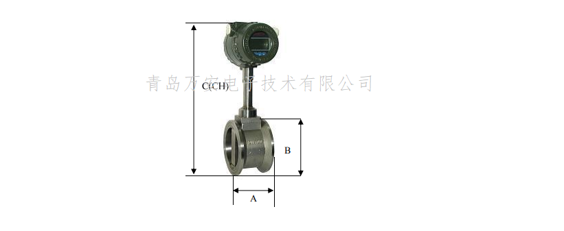 法兰卡装涡街91香蕉污在线观看安装尺寸(图1)